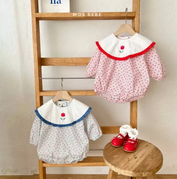 Mos Bebe - Korean Baby Fashion - #babygirlfashion - Tulip Frill Bodysuit - 8