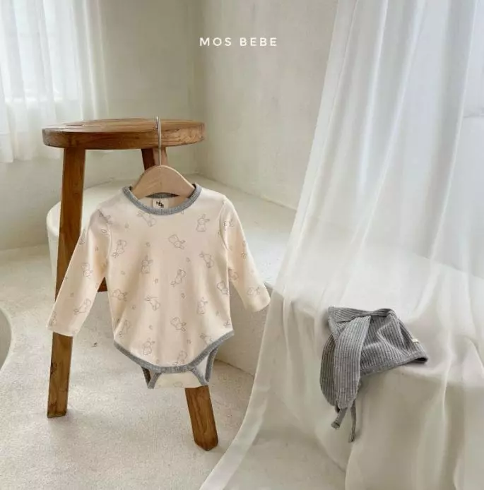 Mos Bebe - Korean Baby Fashion - #babygirlfashion - Rabbit Bodysuit with Hat