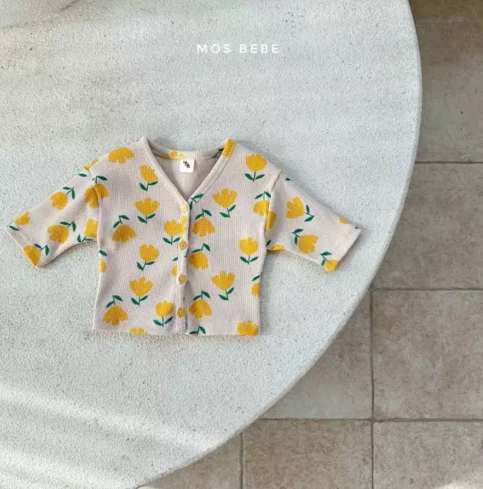Mos Bebe - Korean Baby Fashion - #babylifestyle - Bebe Tulip Cardigan - 11