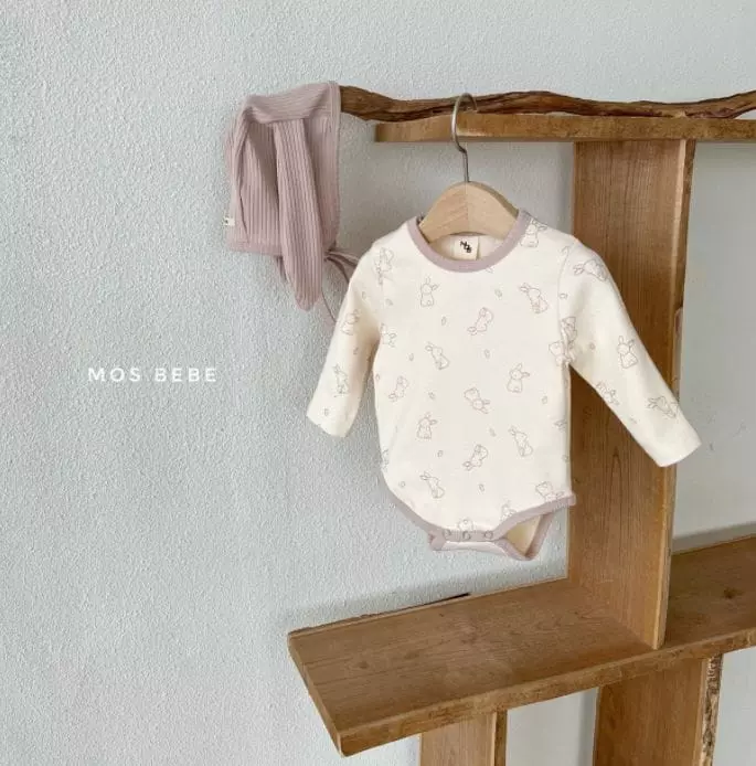 Mos Bebe - Korean Baby Fashion - #babyoninstagram - Rabbit Bodysuit with Hat - 3