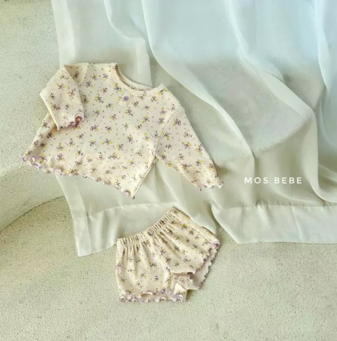 Mos Bebe - Korean Baby Fashion - #babyoninstagram - Jenny Top Bottom Set - 2