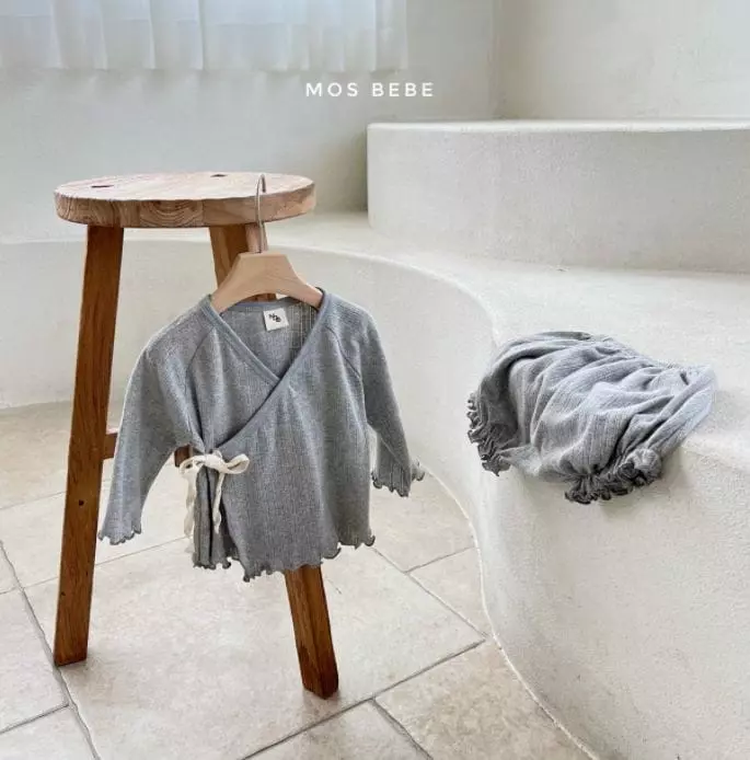 Mos Bebe - Korean Baby Fashion - #babyootd - Benet Top Bottom Set - 2