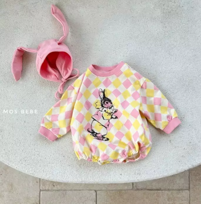 Mos Bebe - Korean Baby Fashion - #babyoutfit - Alice Bodysuit with Bonnet