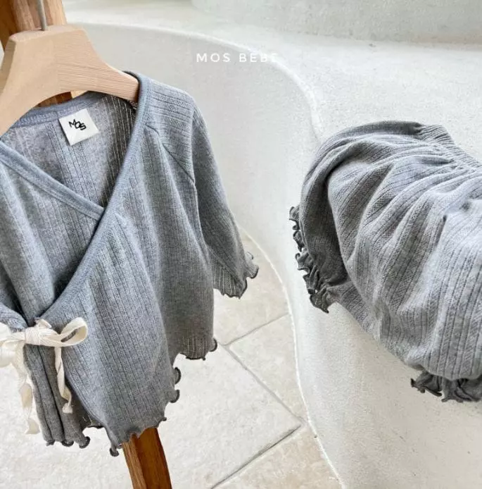 Mos Bebe - Korean Baby Fashion - #babyoutfit - Benet Top Bottom Set - 3