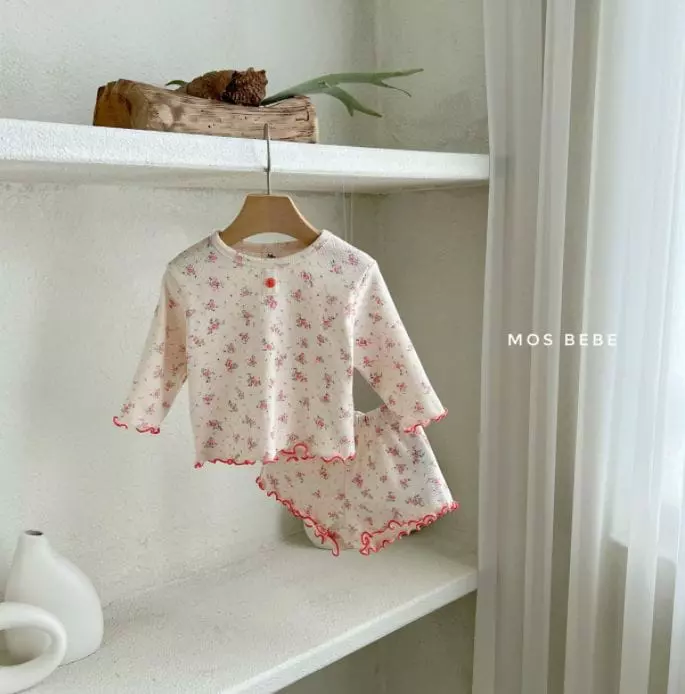 Mos Bebe - Korean Baby Fashion - #babywear - Jenny Top Bottom Set - 6
