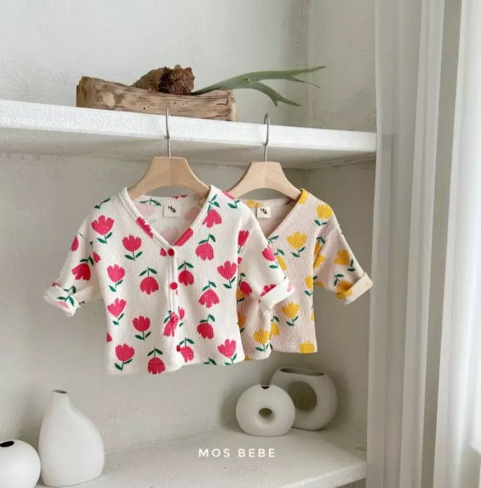 Mos Bebe - Korean Baby Fashion - #onlinebabyboutique - Bebe Tulip Cardigan - 2