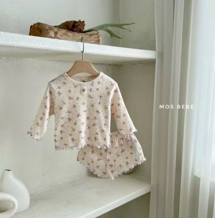 Mos Bebe - Korean Baby Fashion - #onlinebabyshop - Jenny Top Bottom Set - 8