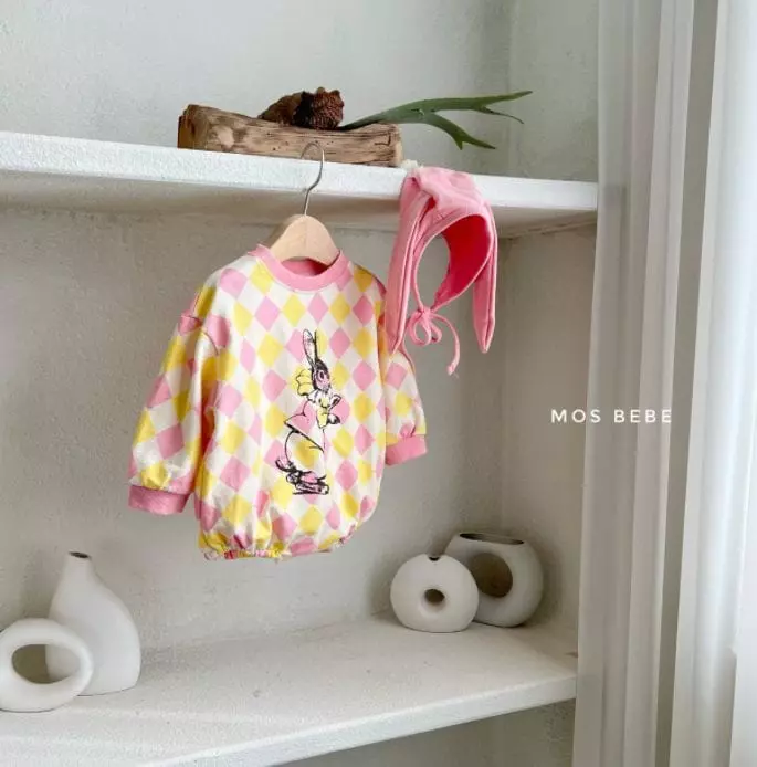Mos Bebe - Korean Baby Fashion - #smilingbaby - Alice Bodysuit with Bonnet - 5