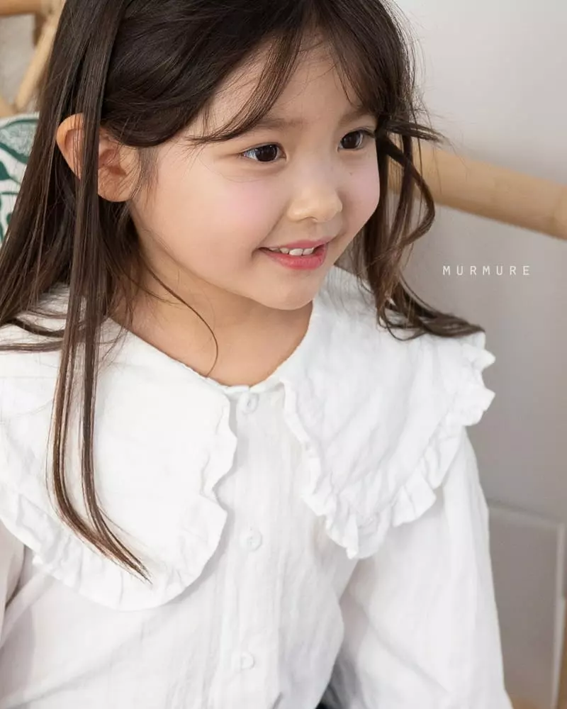 Murmure - Korean Children Fashion - #childofig - Frill Collar Blouse - 6