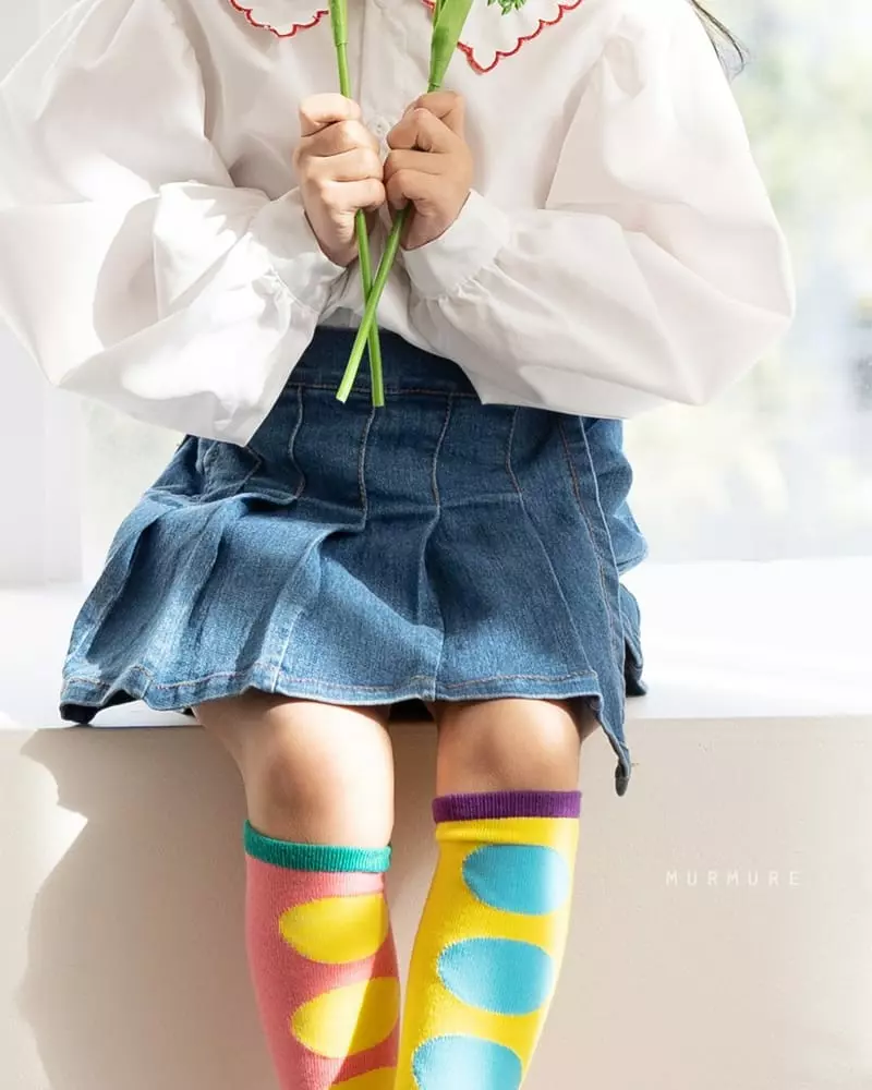 Murmure - Korean Children Fashion - #childofig - Acodiab Denim Skirt Pants - 4