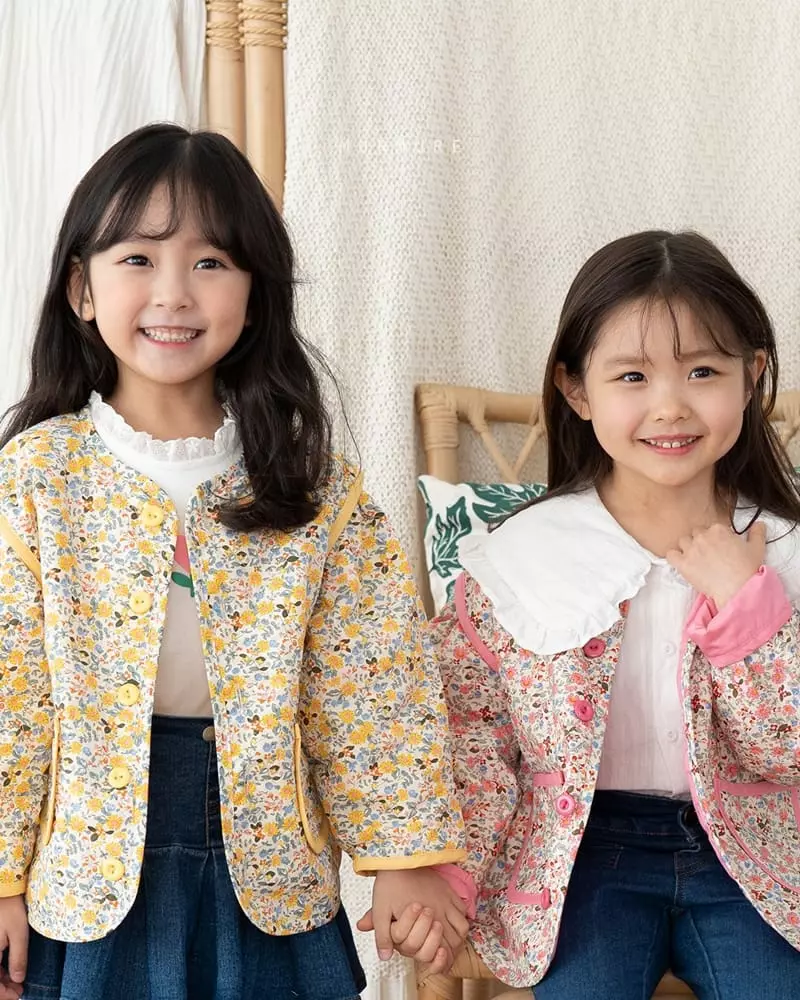 Murmure - Korean Children Fashion - #childofig - Flower Quilting Jacket  - 2