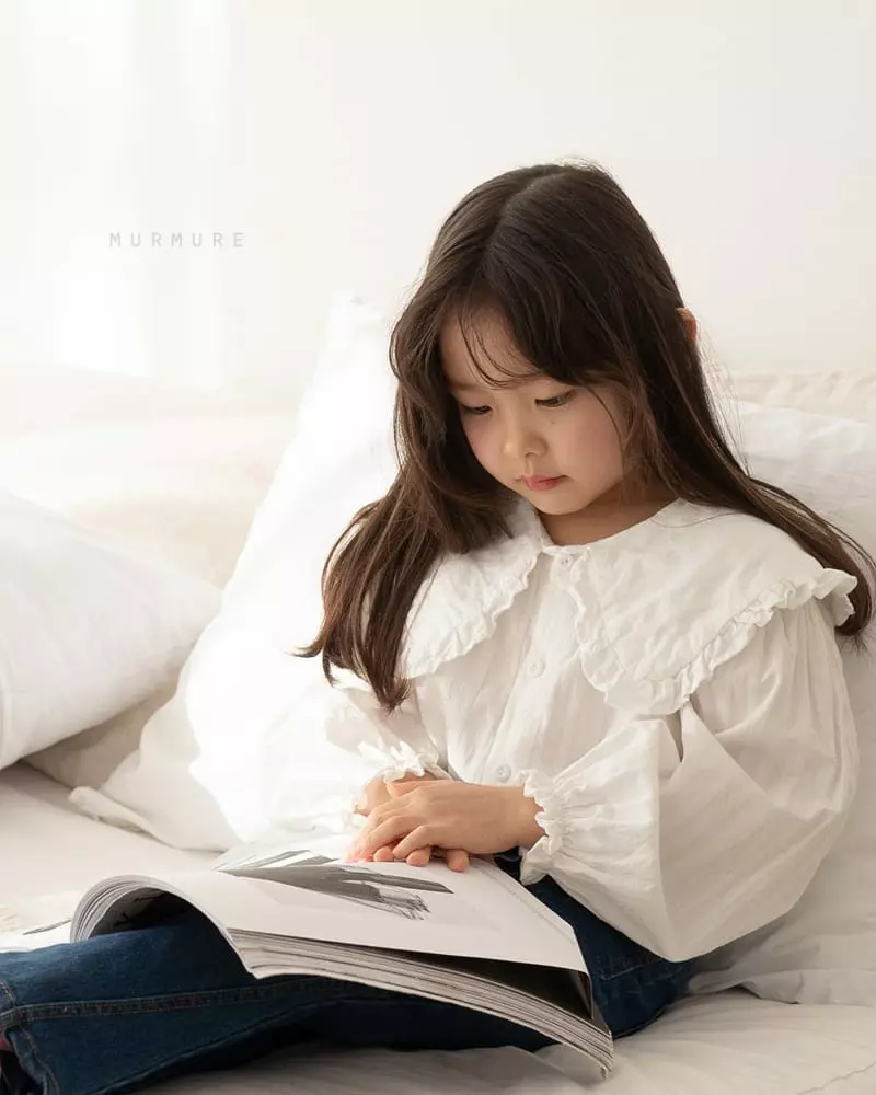Murmure - Korean Children Fashion - #childrensboutique - Frill Collar Blouse - 7