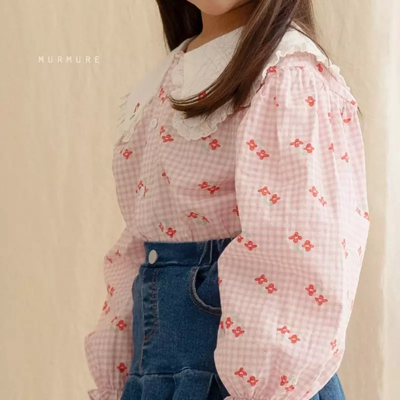 Murmure - Korean Children Fashion - #designkidswear - Check Frill Blouse - 9