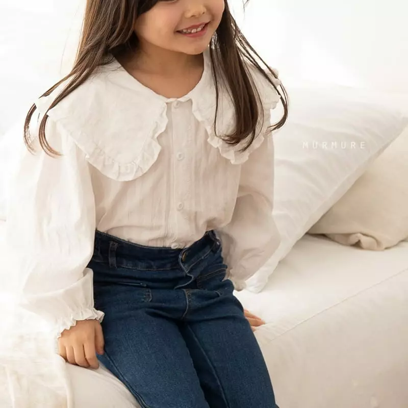 Murmure - Korean Children Fashion - #designkidswear - Frill Collar Blouse - 8