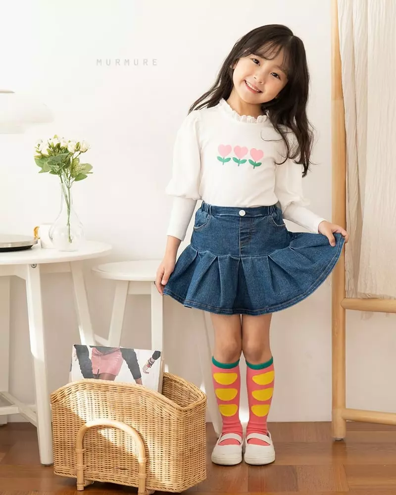 Murmure - Korean Children Fashion - #designkidswear - Wrinkle Skirt - 7