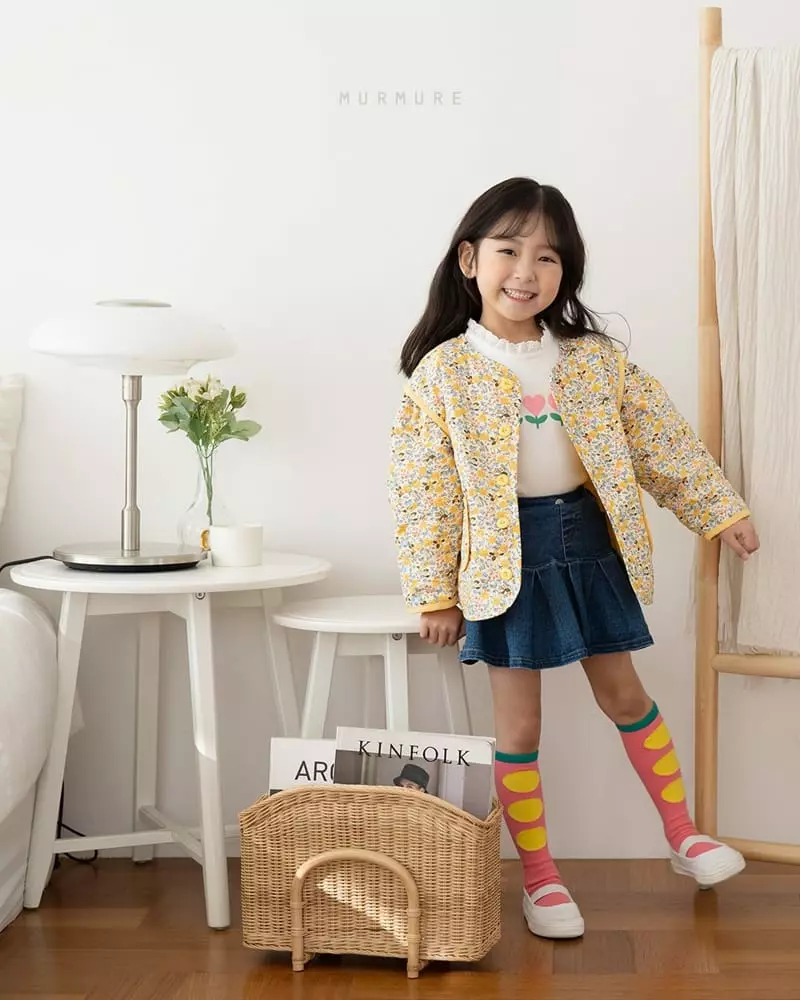 Murmure - Korean Children Fashion - #designkidswear - Flower Quilting Jacket  - 5