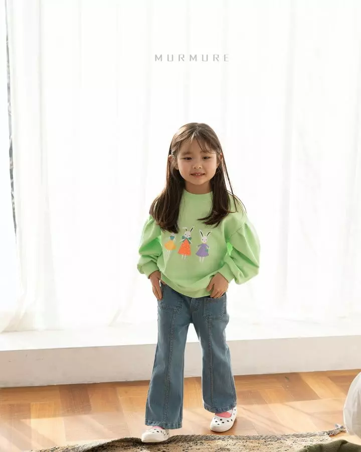 Murmure - Korean Children Fashion - #fashionkids - Pocket Bootscut Jeans - 3
