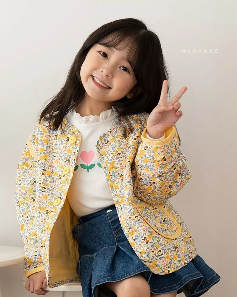 Murmure - Korean Children Fashion - #fashionkids - Flower Quilting Jacket  - 7