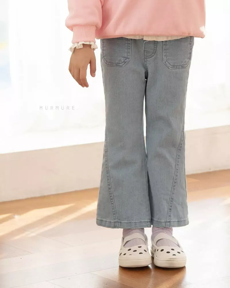 Murmure - Korean Children Fashion - #kidzfashiontrend - Slit Bootscut Jeans - 7