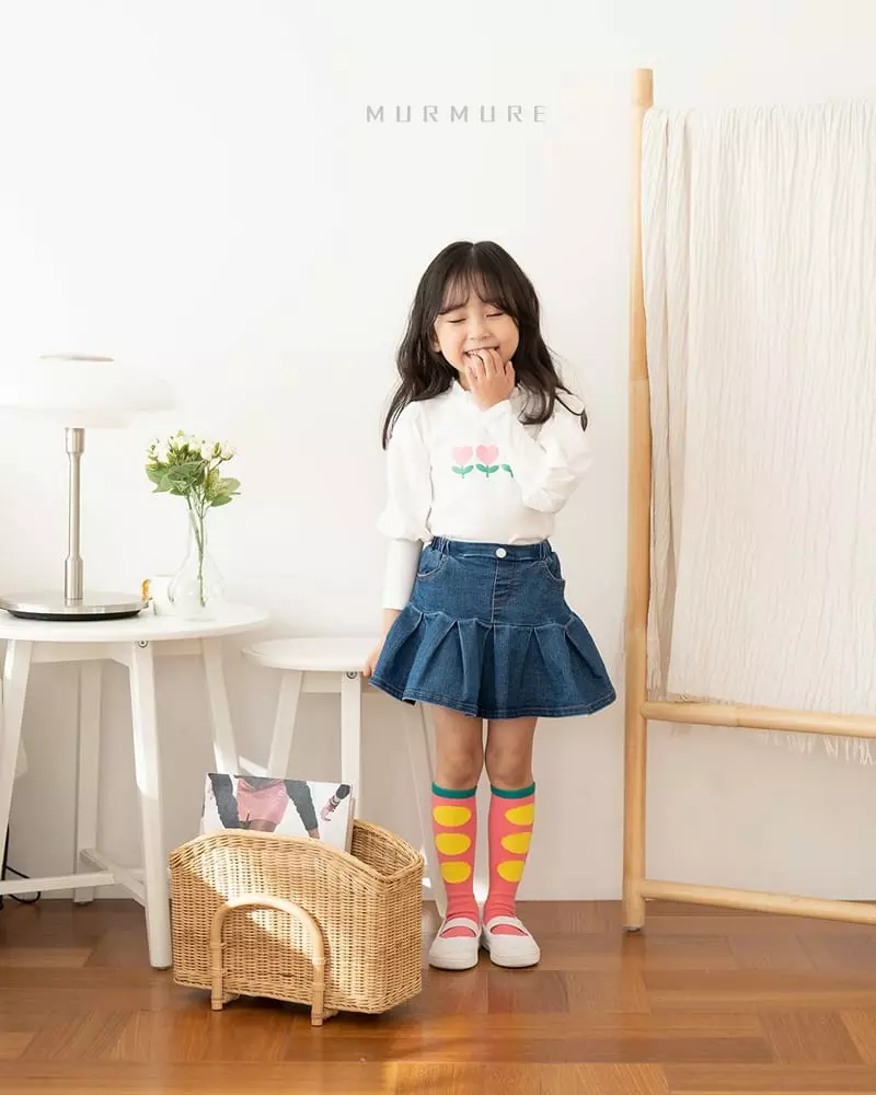 Murmure - Korean Children Fashion - #minifashionista - Wrinkle Skirt - 2