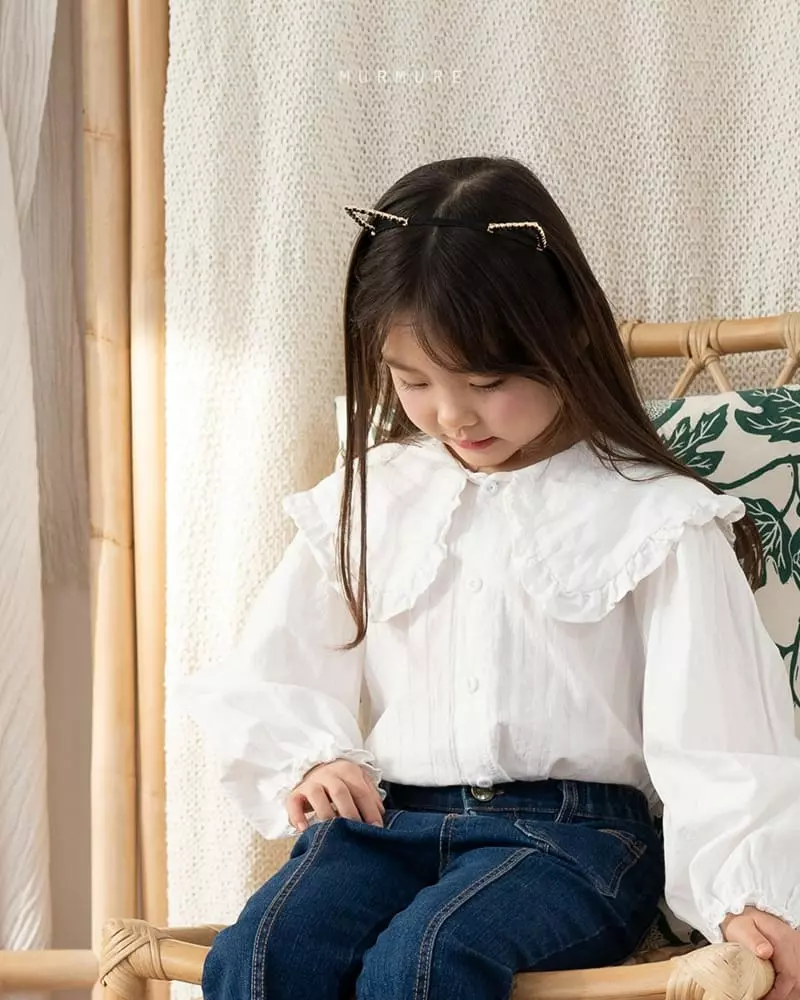 Murmure - Korean Children Fashion - #stylishchildhood - Frill Collar Blouse - 5