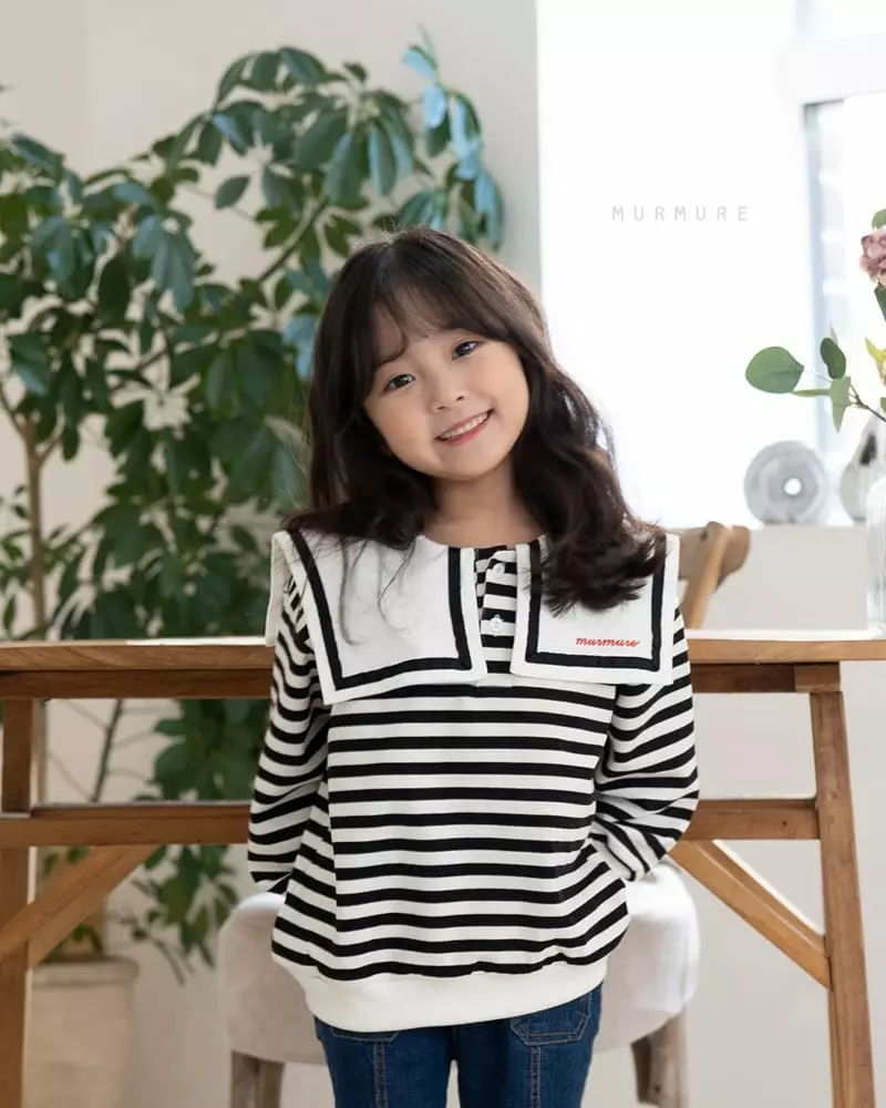 Murmure - Korean Children Fashion - #stylishchildhood - Square Collar Sweatshirt - 2