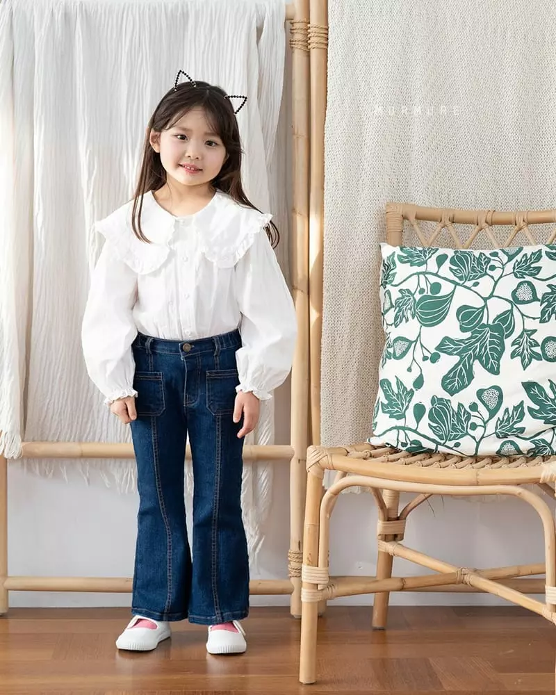 Murmure - Korean Children Fashion - #todddlerfashion - Frill Collar Blouse - 4