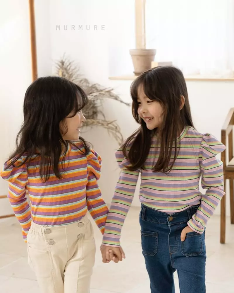 Murmure - Korean Children Fashion - #toddlerclothing - Candy Rib Tee - 2