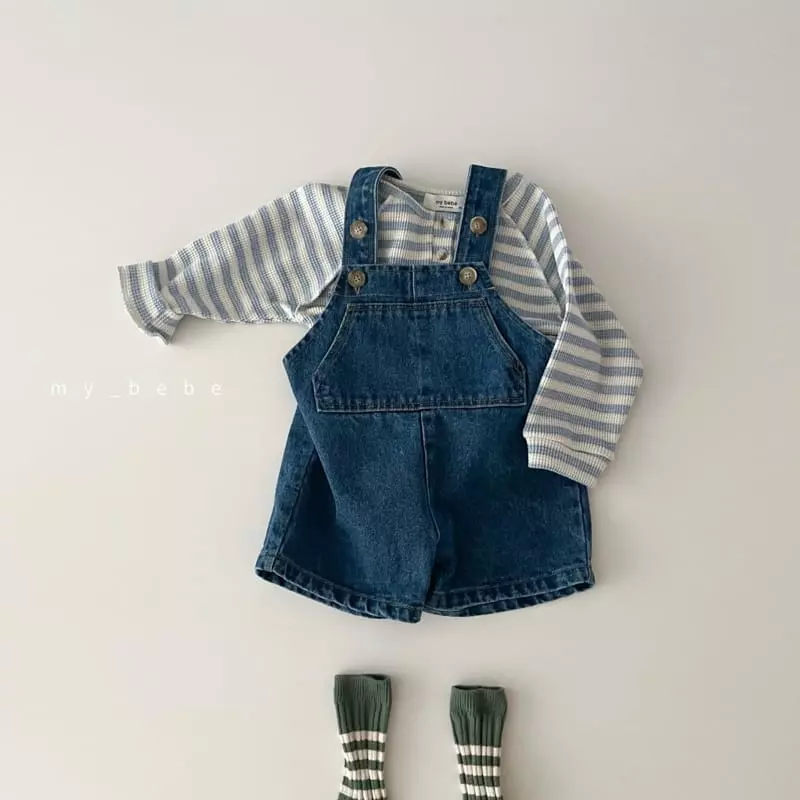 My Bebe - Korean Baby Fashion - #babyboutique - Dunim Dungarees Pants - 6