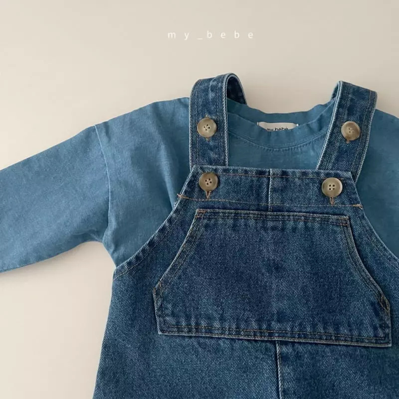 My Bebe - Korean Baby Fashion - #babyboutique - Dunim Dungarees Pants - 7
