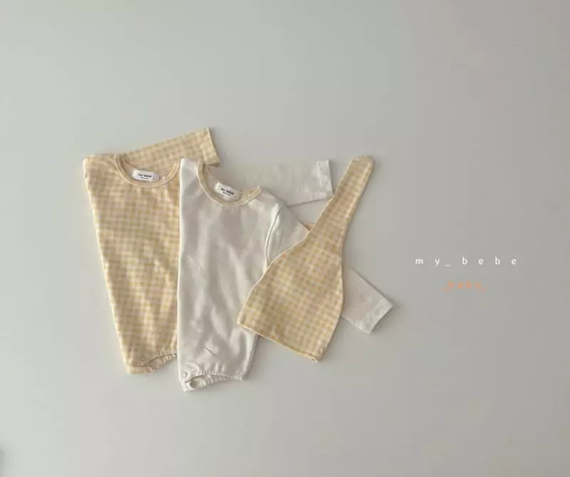 My Bebe - Korean Baby Fashion - #babyboutique - Bebe Hat Bodysuit Leggings Set - 3