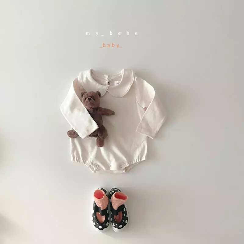 My Bebe - Korean Baby Fashion - #babyboutiqueclothing - Collar Bodysuit Bebe - 6