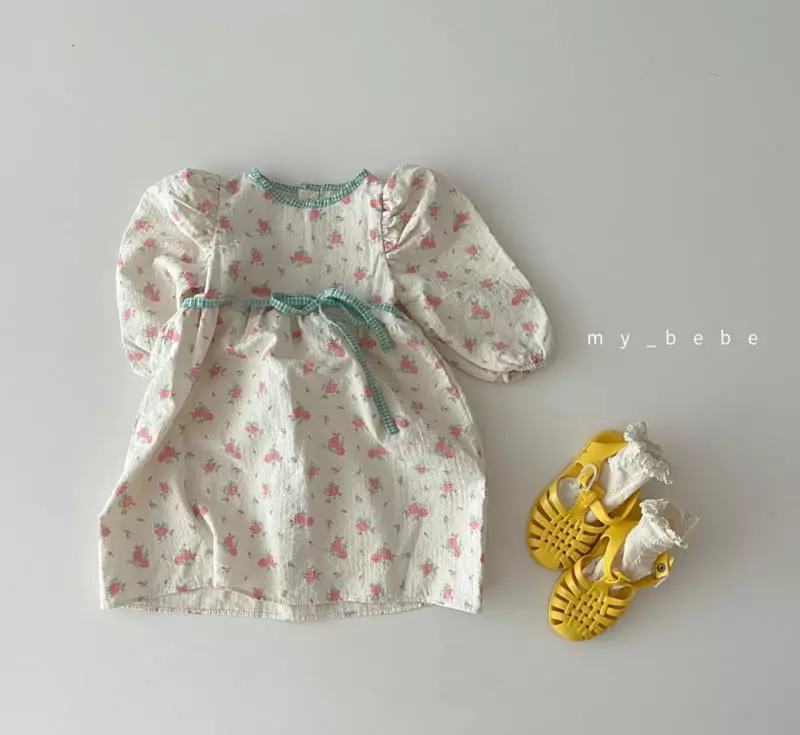My Bebe - Korean Baby Fashion - #babyboutiqueclothing - Rose One-piece - 3