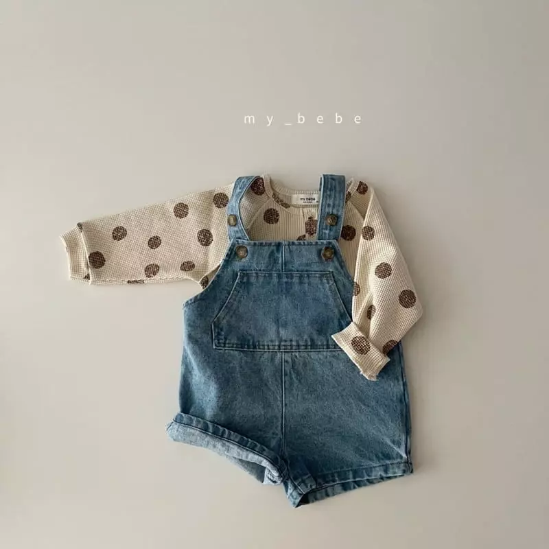 My Bebe - Korean Baby Fashion - #babyboutiqueclothing - Dunim Dungarees Pants - 8