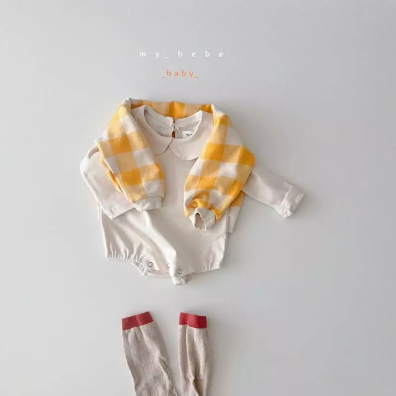 My Bebe - Korean Baby Fashion - #babyclothing - Collar Bodysuit Bebe - 7