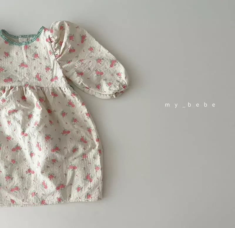 My Bebe - Korean Baby Fashion - #babyboutiqueclothing - Rose One-piece - 4