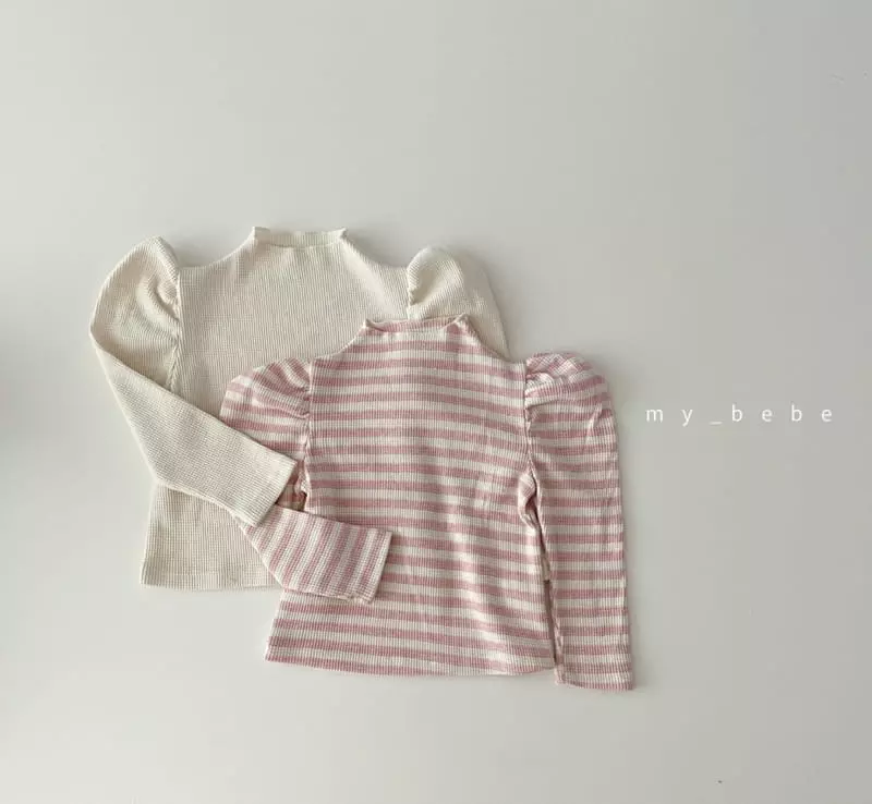 My Bebe - Korean Baby Fashion - #babyclothing - Shirring Waffle Tee
