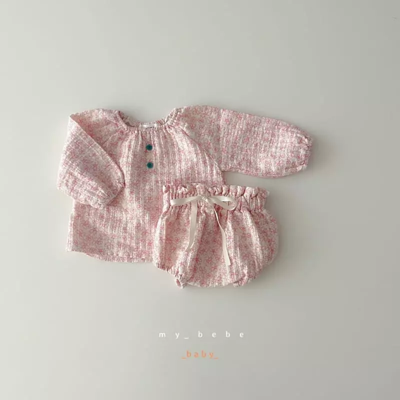 My Bebe - Korean Baby Fashion - #babyfashion - Honey Bloomer Top Set - 10