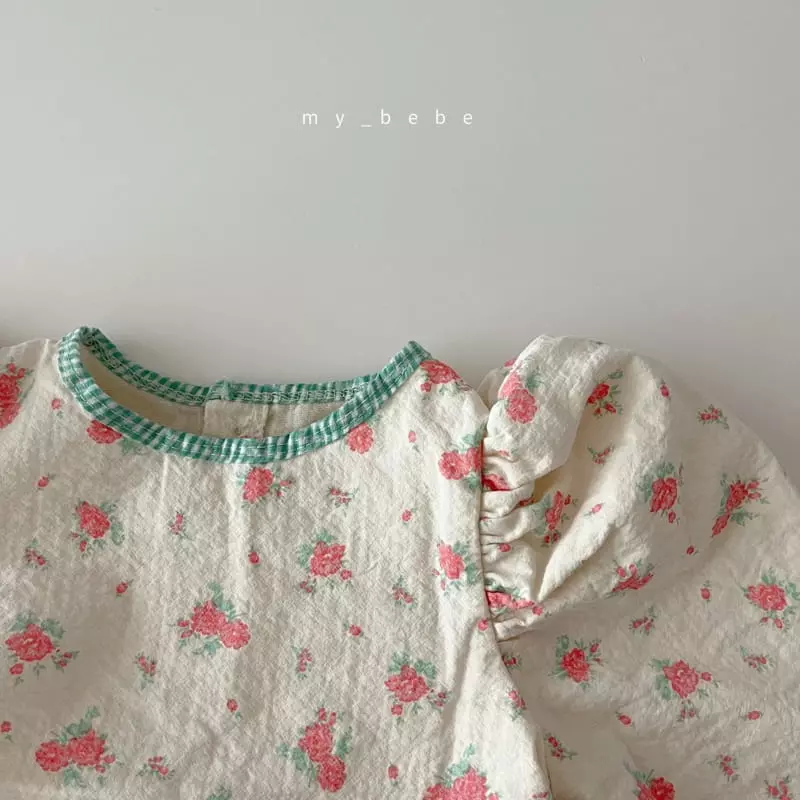 My Bebe - Korean Baby Fashion - #babyfashion - Rose One-piece - 5