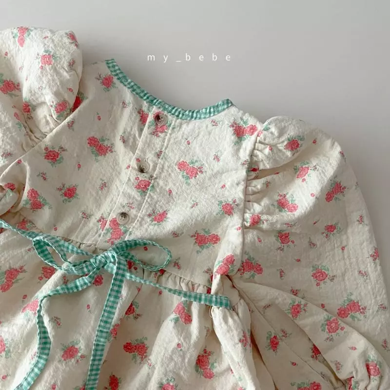 My Bebe - Korean Baby Fashion - #babyfever - Rose One-piece - 6