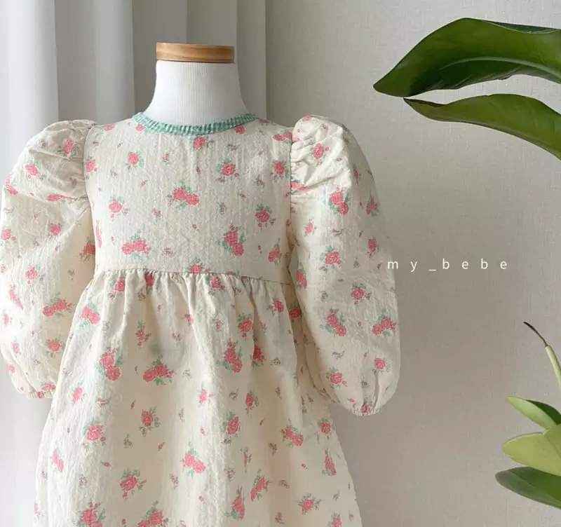My Bebe - Korean Baby Fashion - #babygirlfashion - Rose One-piece - 7