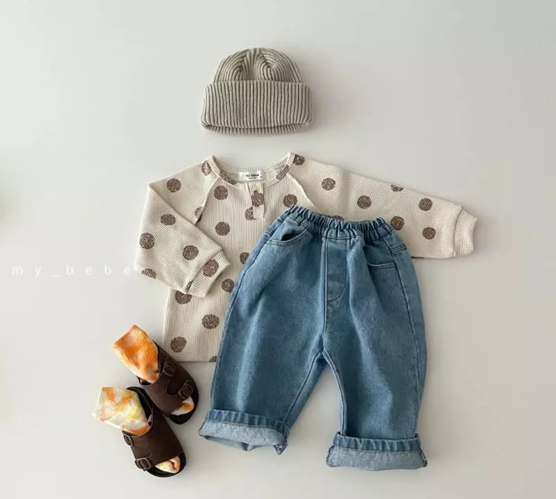 My Bebe - Korean Baby Fashion - #babygirlfashion - 22 Waffle Tee - 5