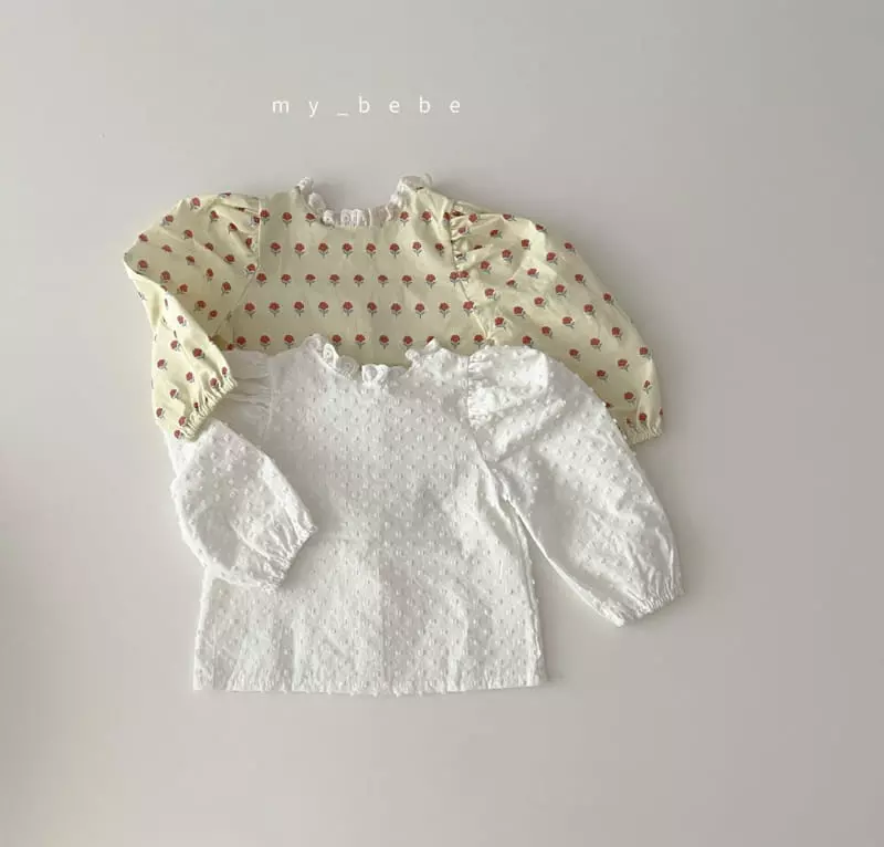 My Bebe - Korean Baby Fashion - #babygirlfashion - Spring Flower Blouse