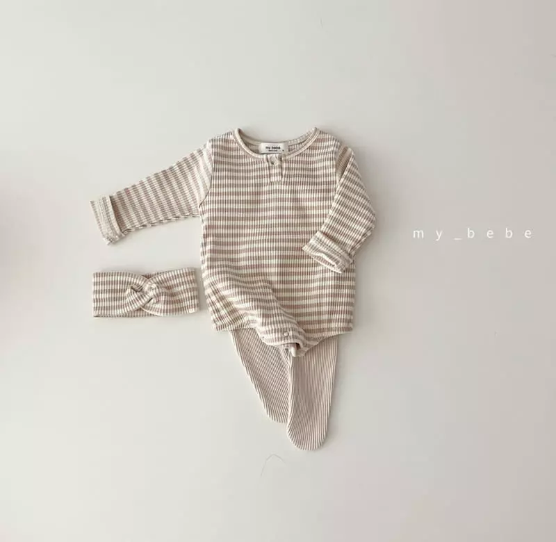 My Bebe - Korean Baby Fashion - #babygirlfashion - Rib Foot Leggings - 10