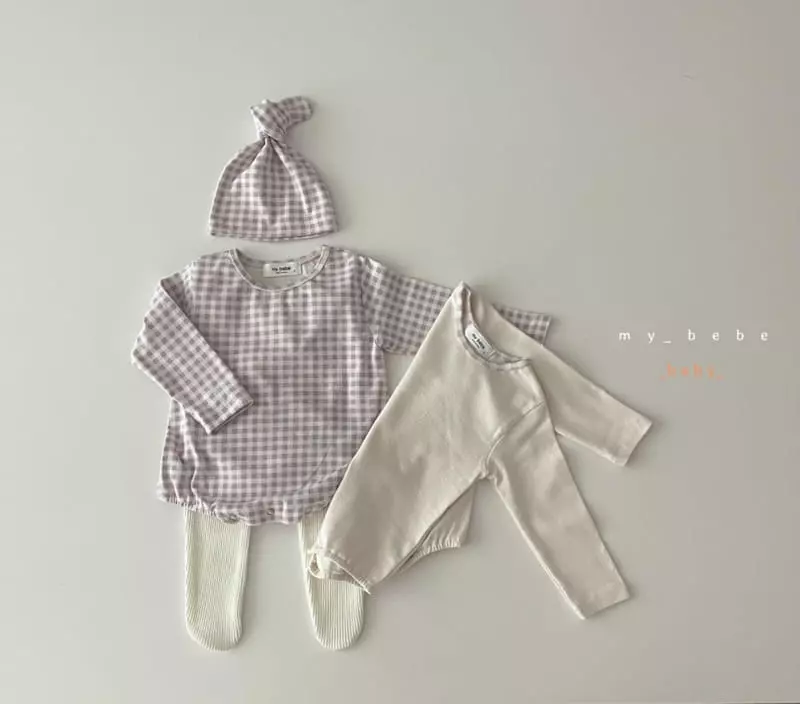 My Bebe - Korean Baby Fashion - #babygirlfashion - Bebe Hat Bodysuit Leggings Set - 8