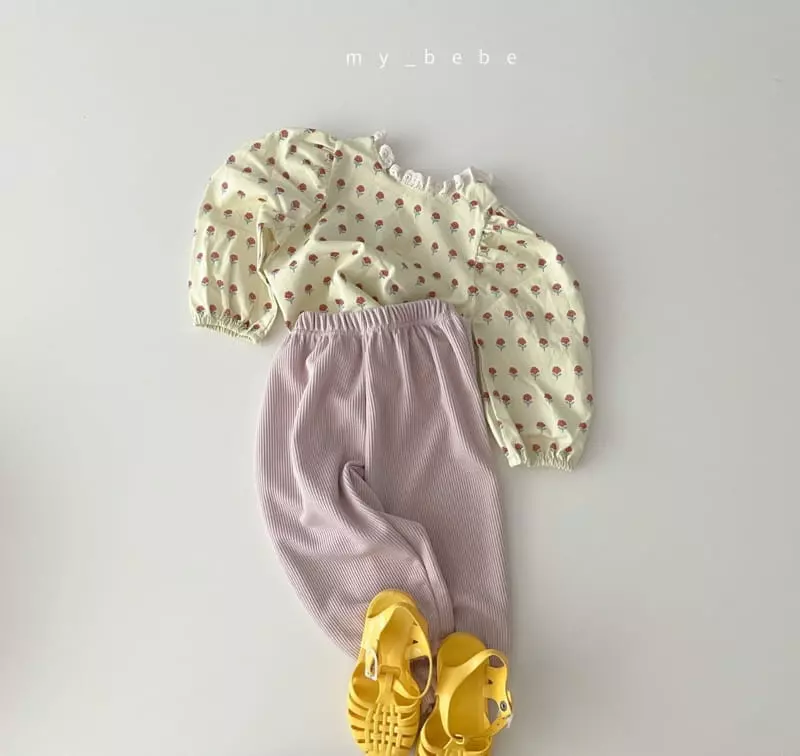 My Bebe - Korean Baby Fashion - #babylifestyle - Spring Flower Blouse - 2