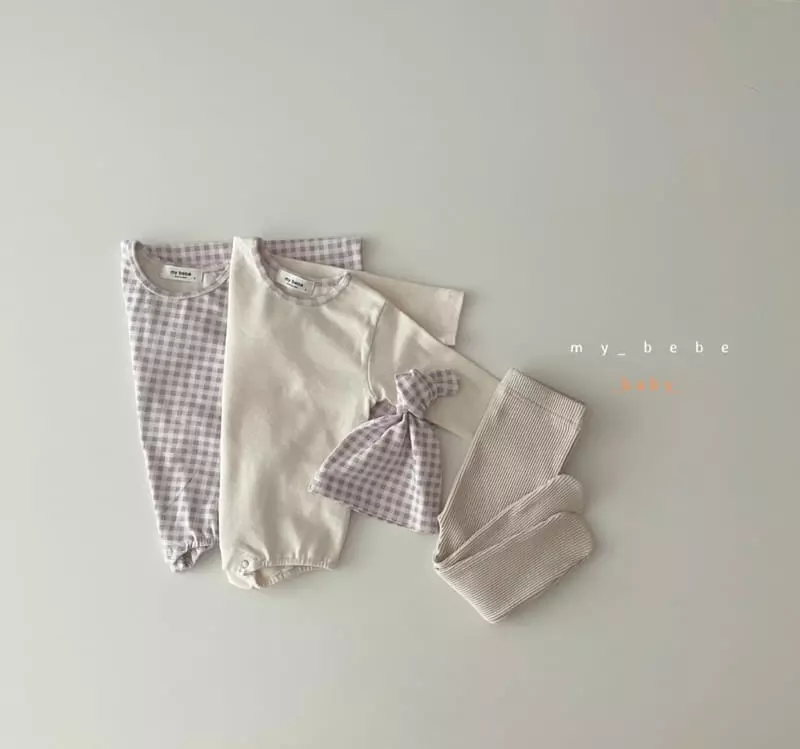 My Bebe - Korean Baby Fashion - #babyoninstagram - Bebe Hat Bodysuit Leggings Set - 10