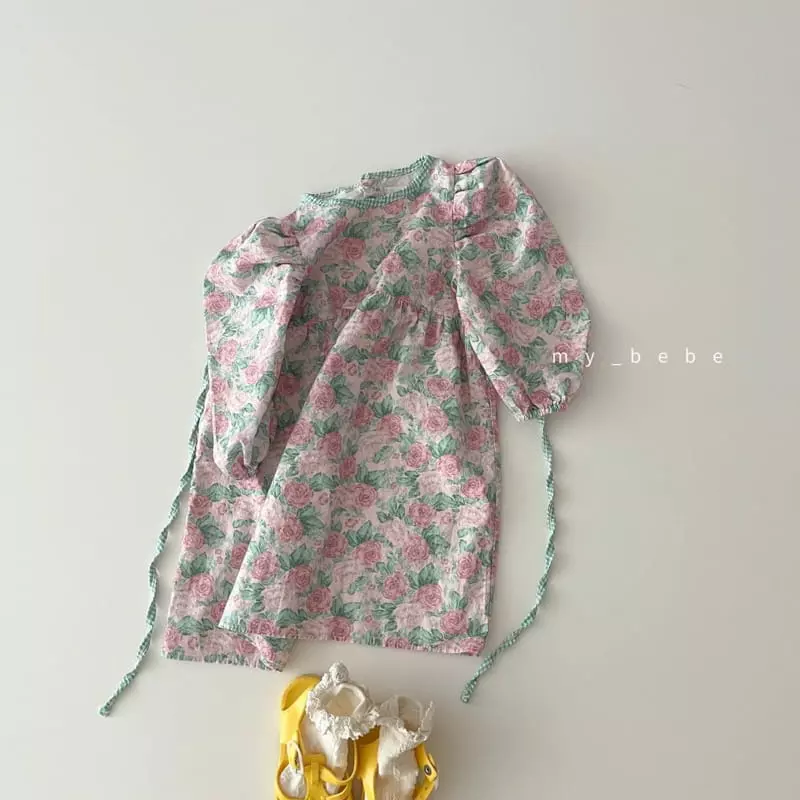 My Bebe - Korean Baby Fashion - #babyootd - Rose One-piece - 10