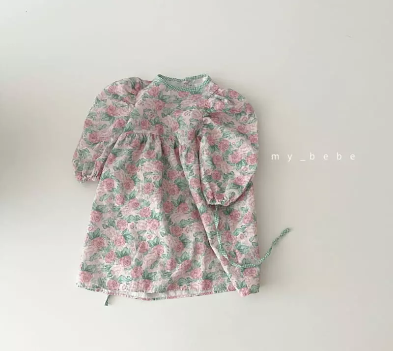 My Bebe - Korean Baby Fashion - #babyoutfit - Rose One-piece - 11