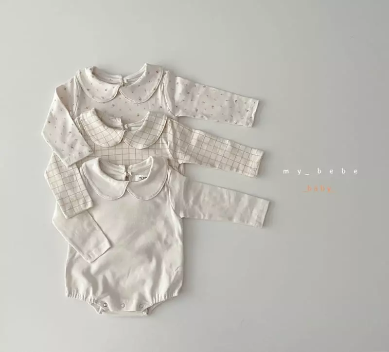 My Bebe - Korean Baby Fashion - #babywear - Collar Bodysuit Bebe